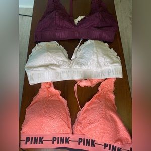 Pink By Victoria Secret Lace Bralettes